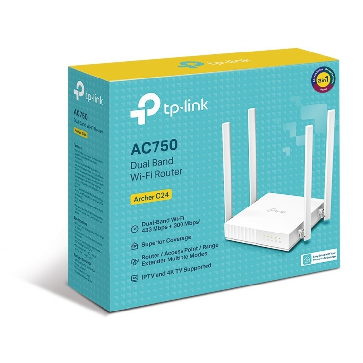 Imagine Router AC750 Dual-Band Wi-Fi, TP-LINK Archer C24